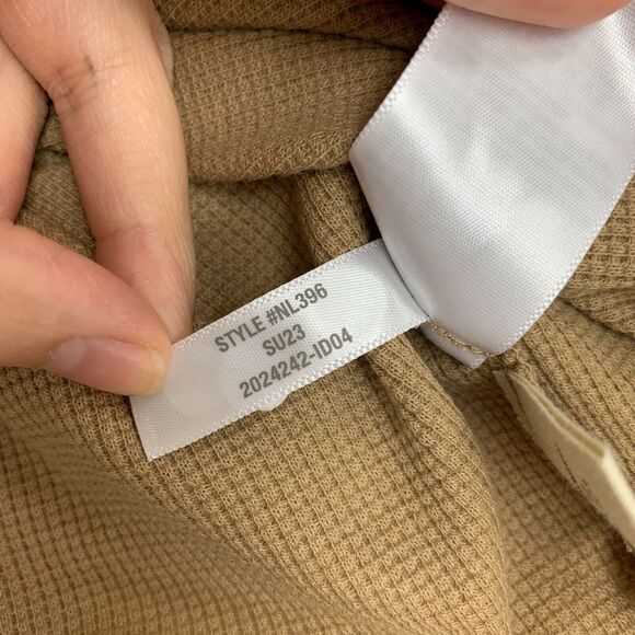 Madewell Crewneck Crop Tank Womens XL Extra Large Seed Khaki Waffle Knit Top - Picture 8 of 13